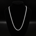 5mm Italian‑Made 925 Sterling Silver Rope Chain